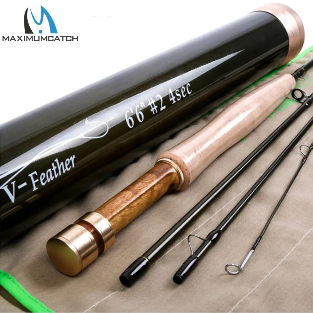 Acessórios Maximumcatch Maxcatch Small Stream Creek Haste de pesca com mosca 30t+36t SK Fibra de carbono Tubo de haste de fibra de carbono 1/2/3wt 6 '/6'6' '' '' '' ''