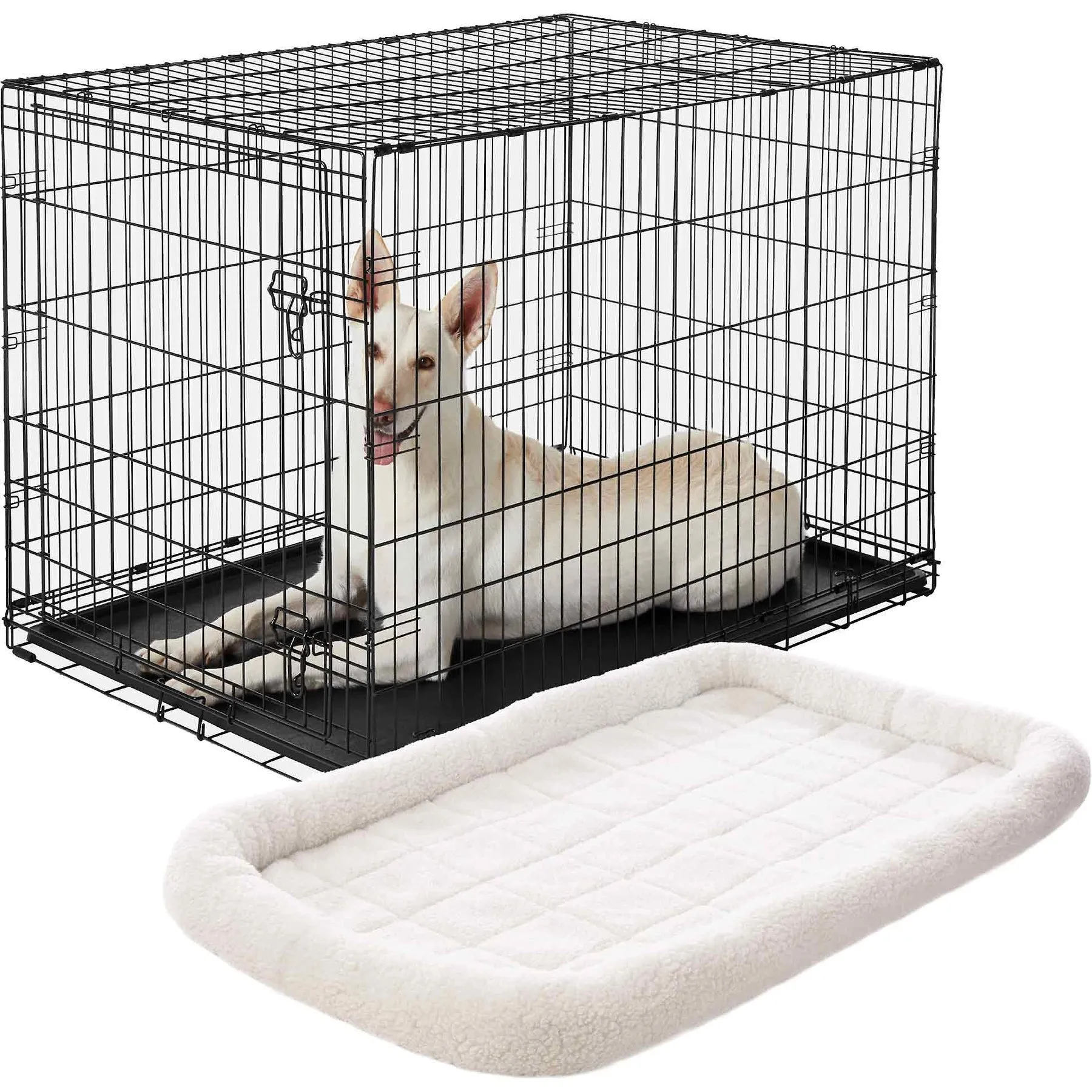 Curated visual reference: Gallery Detail: Dhgate Com Collapsible Wire Dog Crate With Quilted Mat