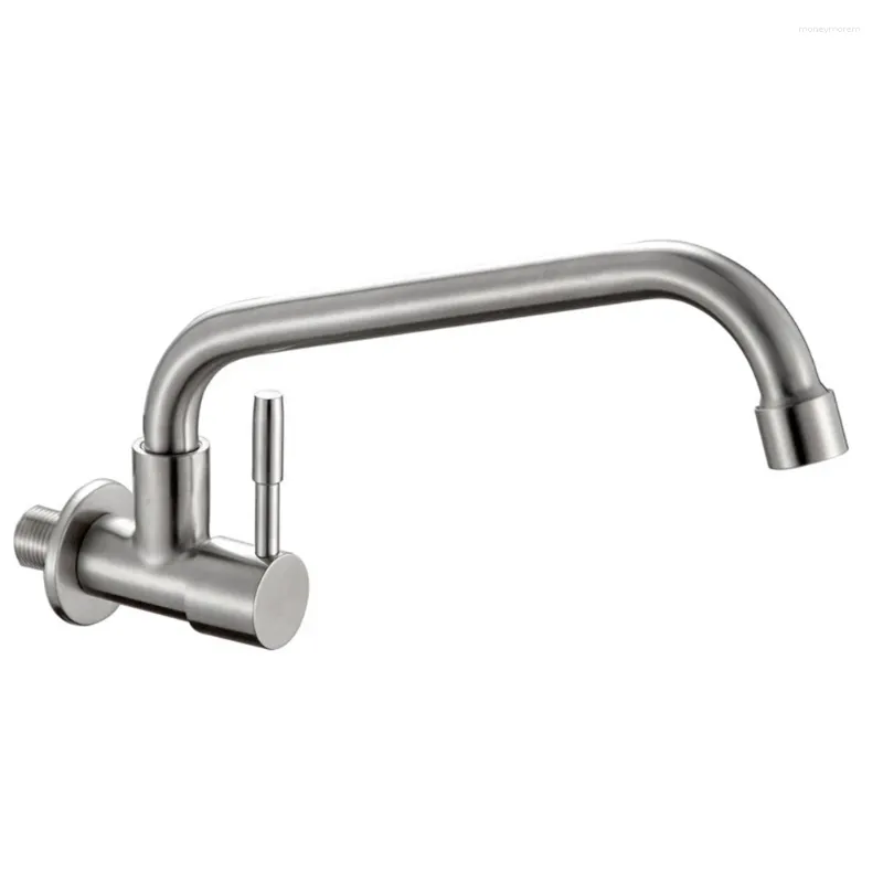 Kitchen Faucets Sink Faucet Single Cold Water Sprayer With Energy-saving Bubbler 304 Stainless Steel Bathrooms In-wall