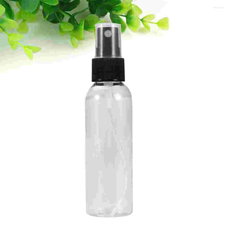 Garrafas de armazenamento 60 ml garrafa de spray transparente de maquiagem plástica de maquiagem líquida de perfume líquido recarregável para viagem (corpo transparente