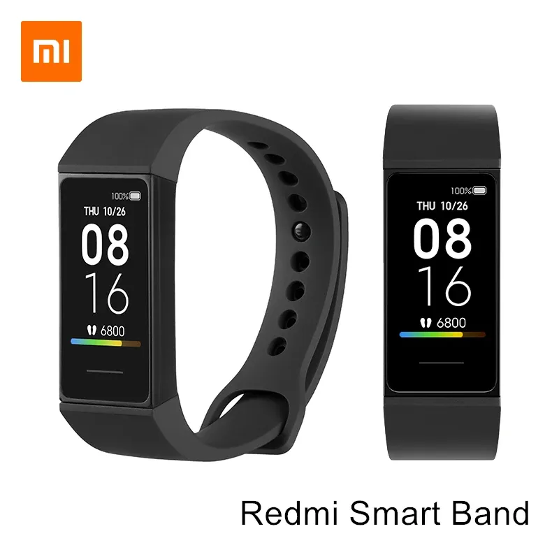 Wristbands Original XIAOMI REDMI BAND Smart Wristband Color Screen Heart Rate Sensor 5ATM Water Resistance Fitness Bracelet Xiaomi Wear APP