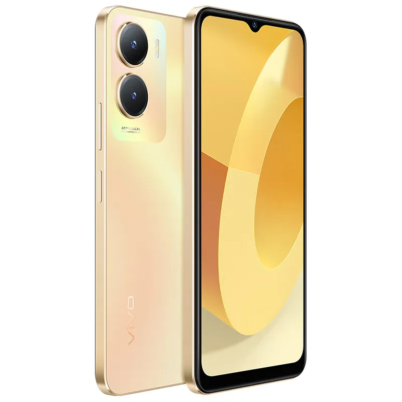 Vivo original y35 5G téléphone mobile Smart 4 Go 8 Go RAM 128 Go Rom MTK Dimensité 700 Android 6.51 "Full Screen 13.0MP OTG 5000mAh ID digital ID Face Wake Wake Imperproof Téléphone cellulaire