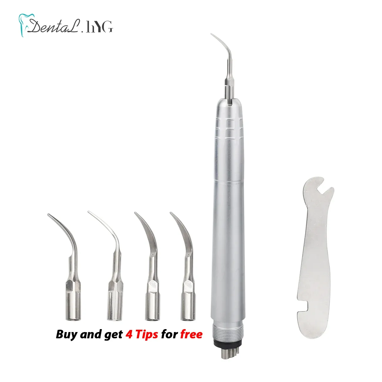 Cleaners Dental Ultrasonic Air Scaler with 4 Tips Teeth Cleaning 2/4 Holes Handpiece Dental Teeth Whitening Cleaner Dentist Lab Clinic