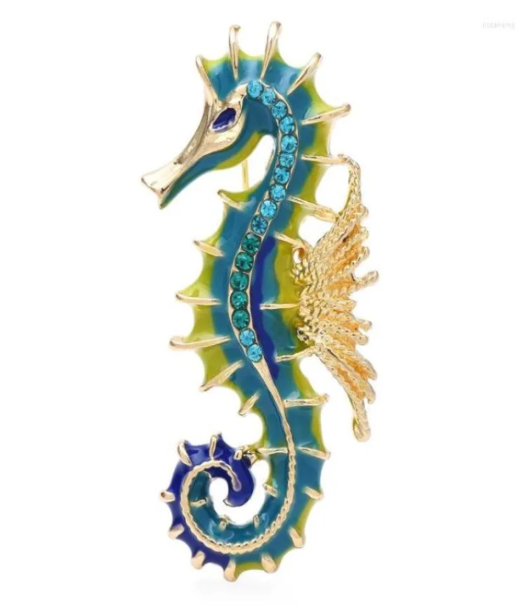 Spille Wuliampbaby Inlamel Seahorse per donne uomini progettano Hippocampus Animal Party Office Pin Pin Denni7479348