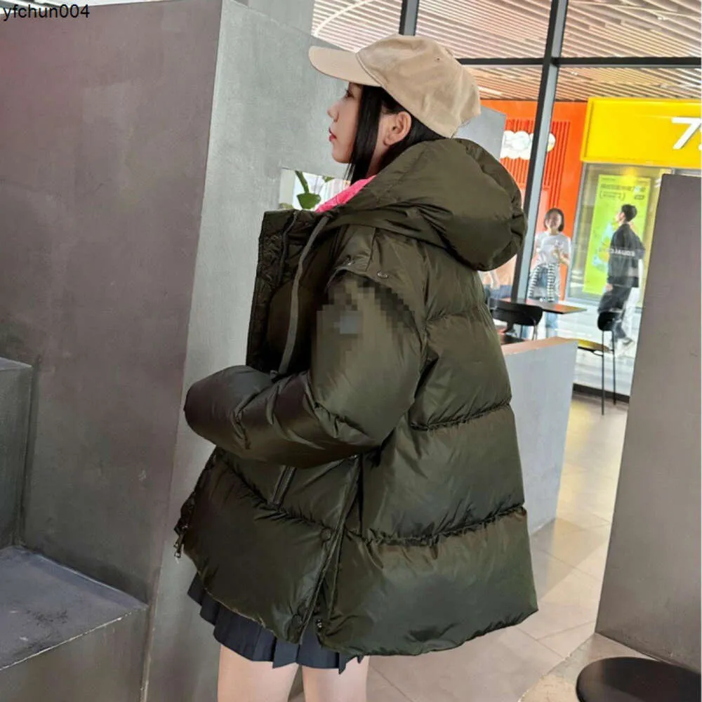 Hoge versie Nieuwe trendy merk Mengjia Down Jacket Dames korte dikke wintergodin afneembaar