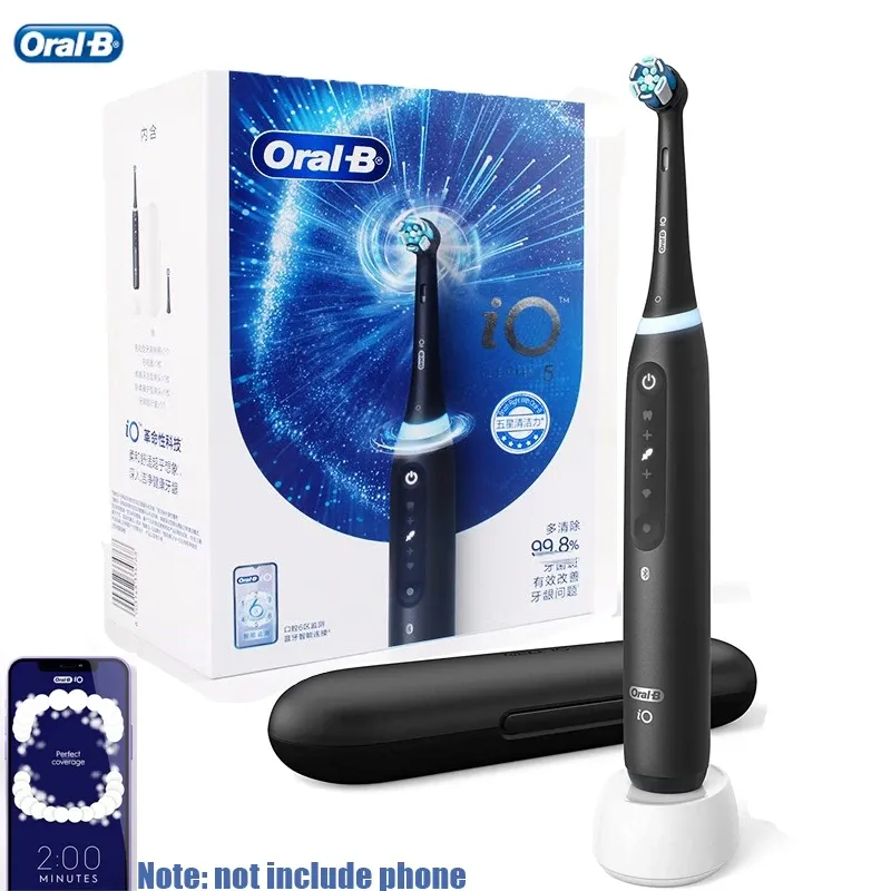 Control OralB iO Series 5 Electric Toothbrush Microvibrat Intelligent Rotation Brush Head 5 Smart Modes 3D Teeth Whitening APP Control