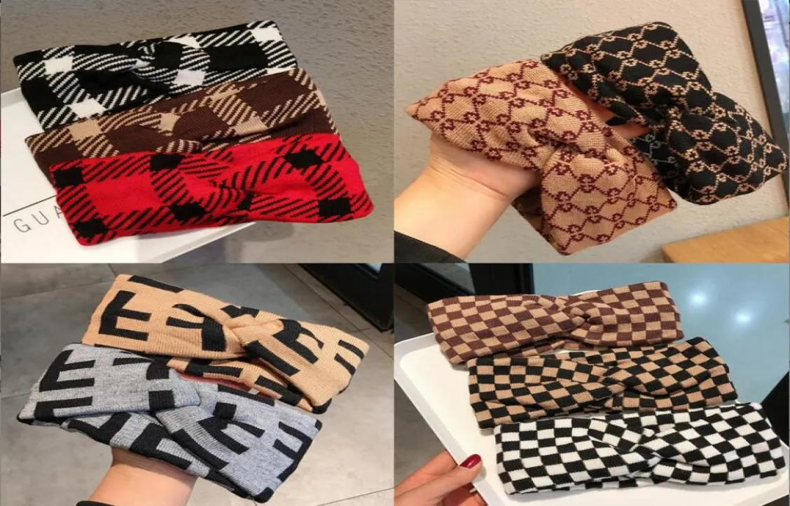 20 стиль дизайнерский дизайнер для повязки на голову Elastic Women Brand Brands Girl Brand Письмо Retro Luxury Grids Accessories Hair Band Accessories осень AN1810304