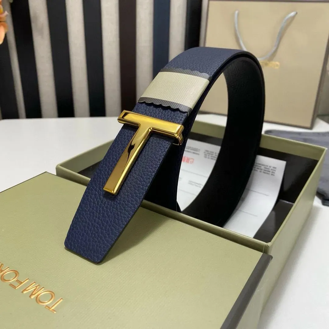 Top AAA Designer Tom Belt High Quality Luxury Men Women Genuine Leather Buckle Belts Cintura Ceintures Fashion Clothing Accessories Waistband With Box And Dust bag