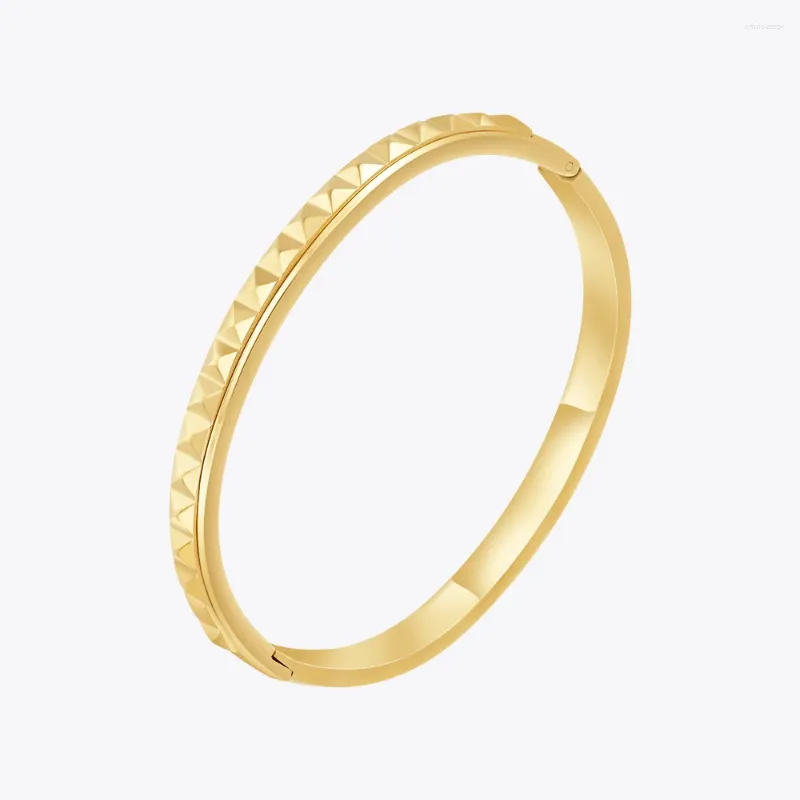 Bangle ENFASHION Pulseras Geometry Pyramid For Women's 18K Stainess Steel Gold Color Eye Catchy Jewelry B232391