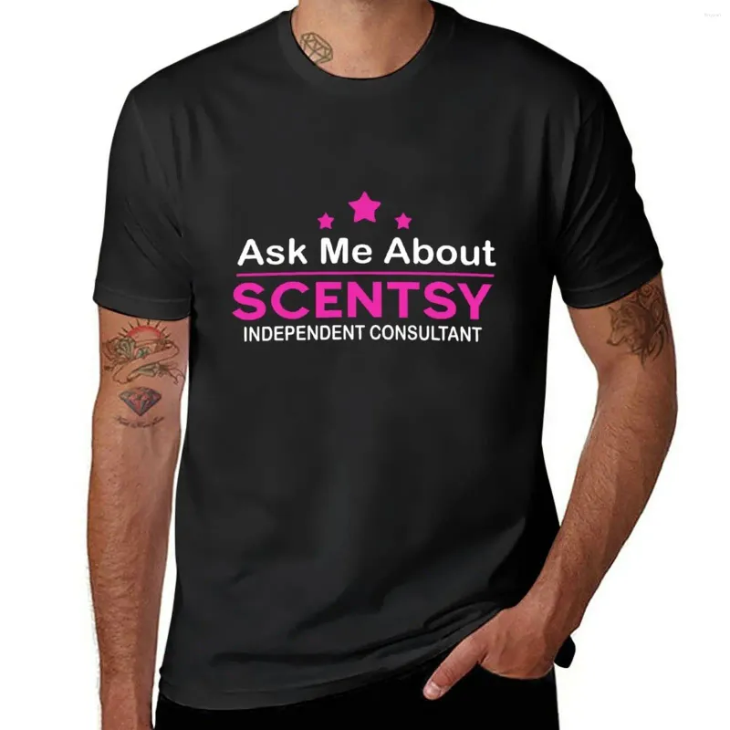 Les débardeurs masculins me posent des questions sur les t-shirts de consultants indépendants de Scentsy-4500 T-shirts T-shirts Anime pour hommes