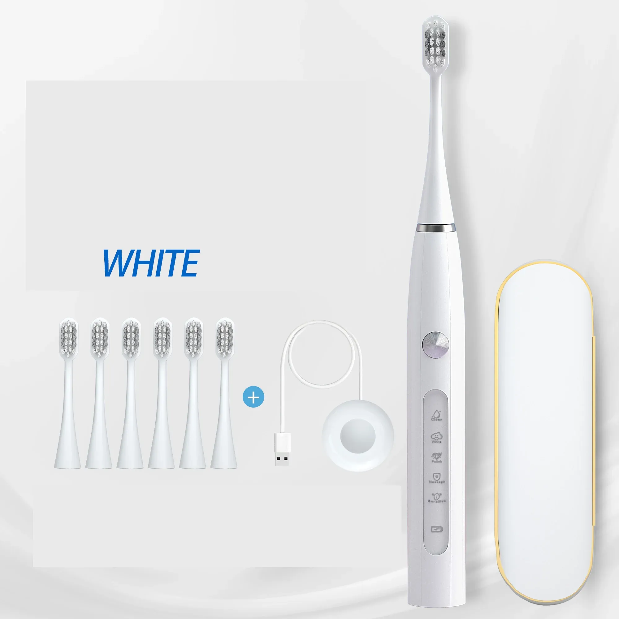 فرشاة أسنان متعددة المساعد USB قابلة لإعادة الشحن فرشاة أسنان البالغين للمنزل الأوتوماتيكي استخدام فرشاة أسنان مقاومة للماء