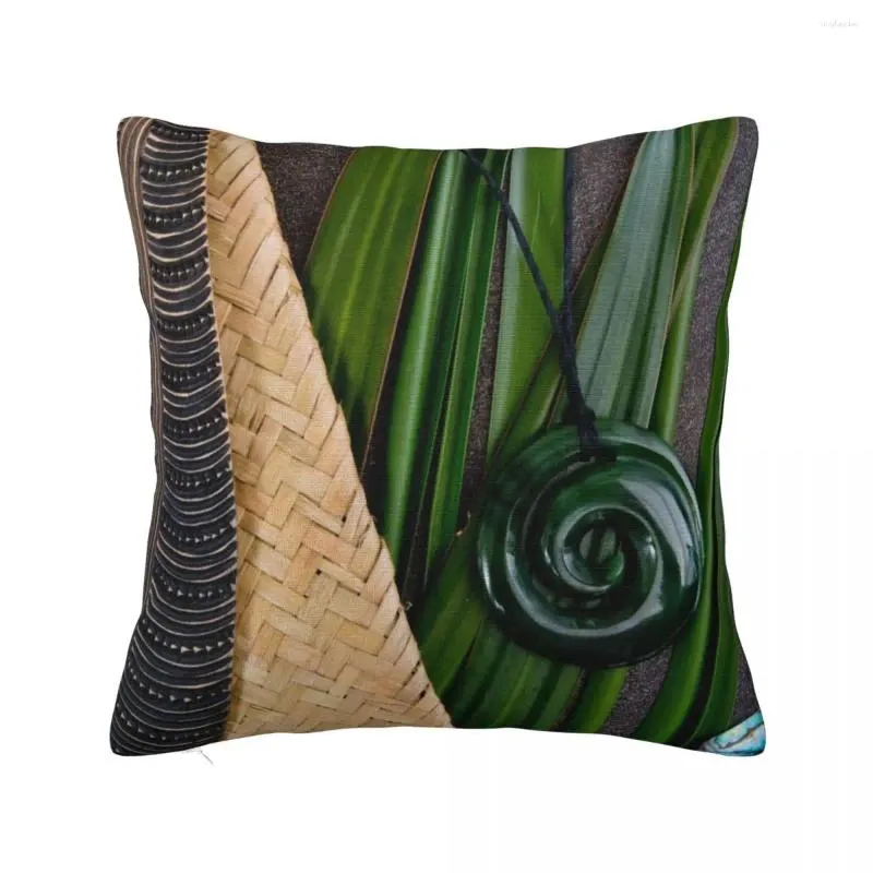 Kudde NZ Maori Culture Theme - Pounamu Koru Throw Pillows Decor Home Luxury Covers Decorative