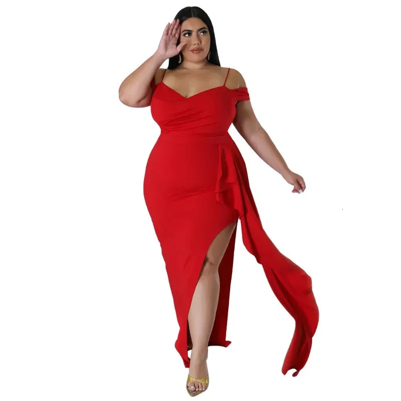 Plus Size Halter Maxi Dress for Women Floor-Length Ruffle Trumpet Bodycon  Party Dress from Dhgate Plus size Dresses - price 66.29