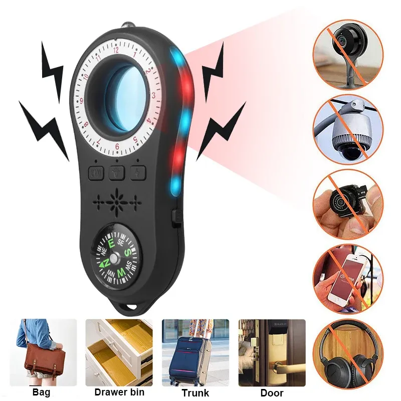 DETECTORPORTABLE S100 HOTEL ANTISNEAK AntieAvesDroppingおよびAnti Camera Detector GPS GMS Finderトラッカースキャナー赤外線検出器