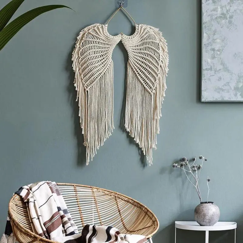 Decorative Figurines Handmade Wall Hanging Tapestry Macrame For Bedroom Office Apartment Nursery