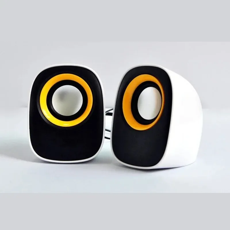 2024 مكبرات الصوت Mini Mini USB Properable 4D Stereo Bass Sound Sound Sounder Player for PC Laptop Multimedia Speaker for Mini
