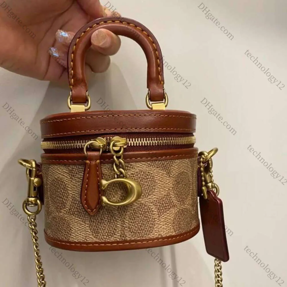 2023 NOVA TRAIL 12 Caixa mini bolsa de lixo pequeno clássico clássico Flor One ombro Saco de Crossbody para Mulheres