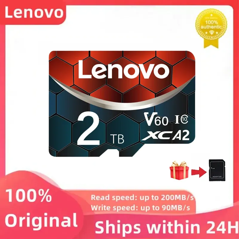 Карты оригинал Lenovo SD 2TB Micro TF Mini SD Card 512GB 256GB 128GB 64GB TF Флэш -карта памяти для телефона/компьютера/камеры Dropshipping