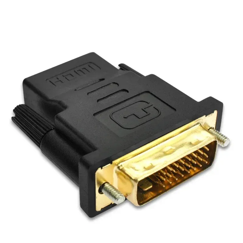 2024 DVI à l'adaptateur compatible HDMI DVI DVI D 24 + 1 mâle à HDMI compatible convertisseur de connecteur de câble DVI en