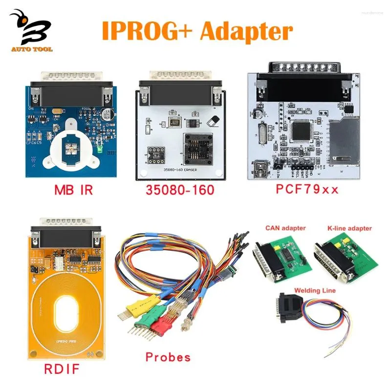 Para o programador de chaves da ECU do iPROG, pode barramento/k-line rfid mb ir pcf79xx 35080-160 adaptadores de sonda adaptadores de diagnóstico