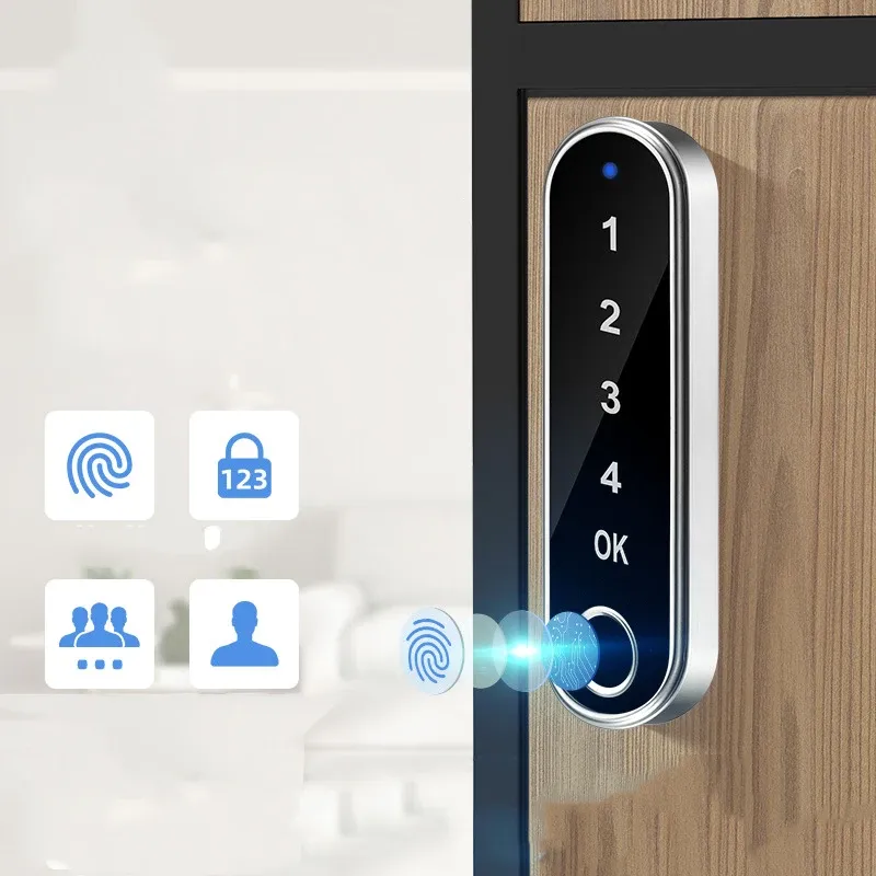 Управление отпечатком пальцев Smart Cabinet Lock Passhore Chile File File Smart Lock Digits Электронная интеллектуальная дверная блокировка AA Батарея USB резервное копирование