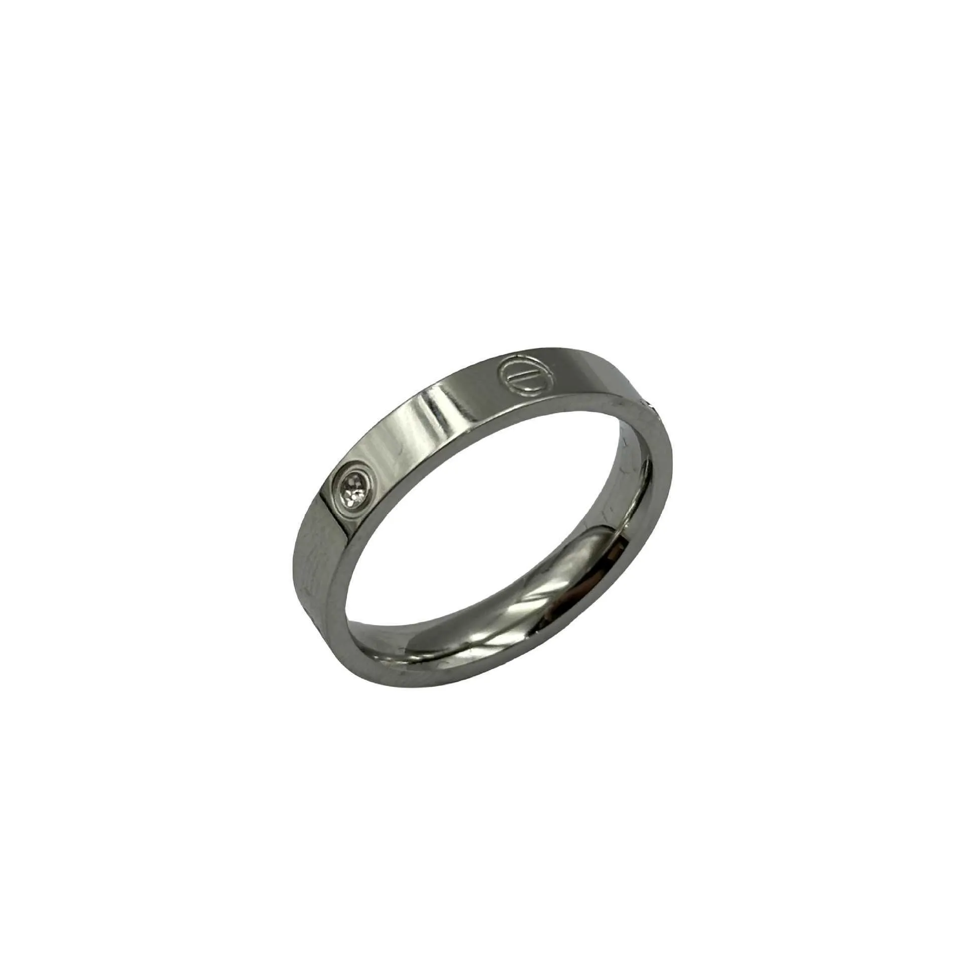 Designer mode Carter dezelfde stijl zes diamant titanium stalen heren en damesringen elegante gouden ring sieraden