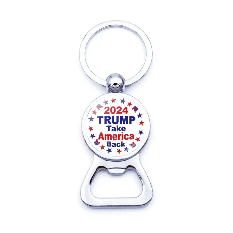 American Bottle Opener Election Metal Key Ring Pendant USA 2024 Trump Beer Openers