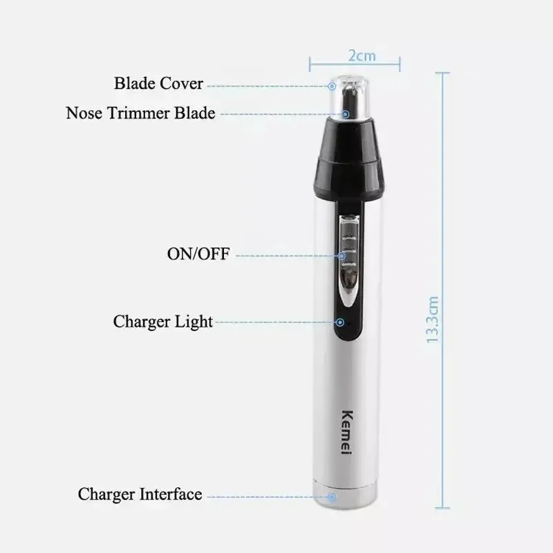 3 in1 Rechargeable Nose Ear Hair Trimmer for Men Grooming Kit Electric Eyebrow Beard Trimer Micro Nose and Ears Trimmer