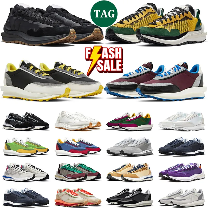 nike x sacai Donne da uomo VAPORWAFFLE SCARPE DI RUNNING SCARPE PILANO RED TOUR GIALLO DARK DARK NOIT Summit Bianco Nylon Mens Trainer