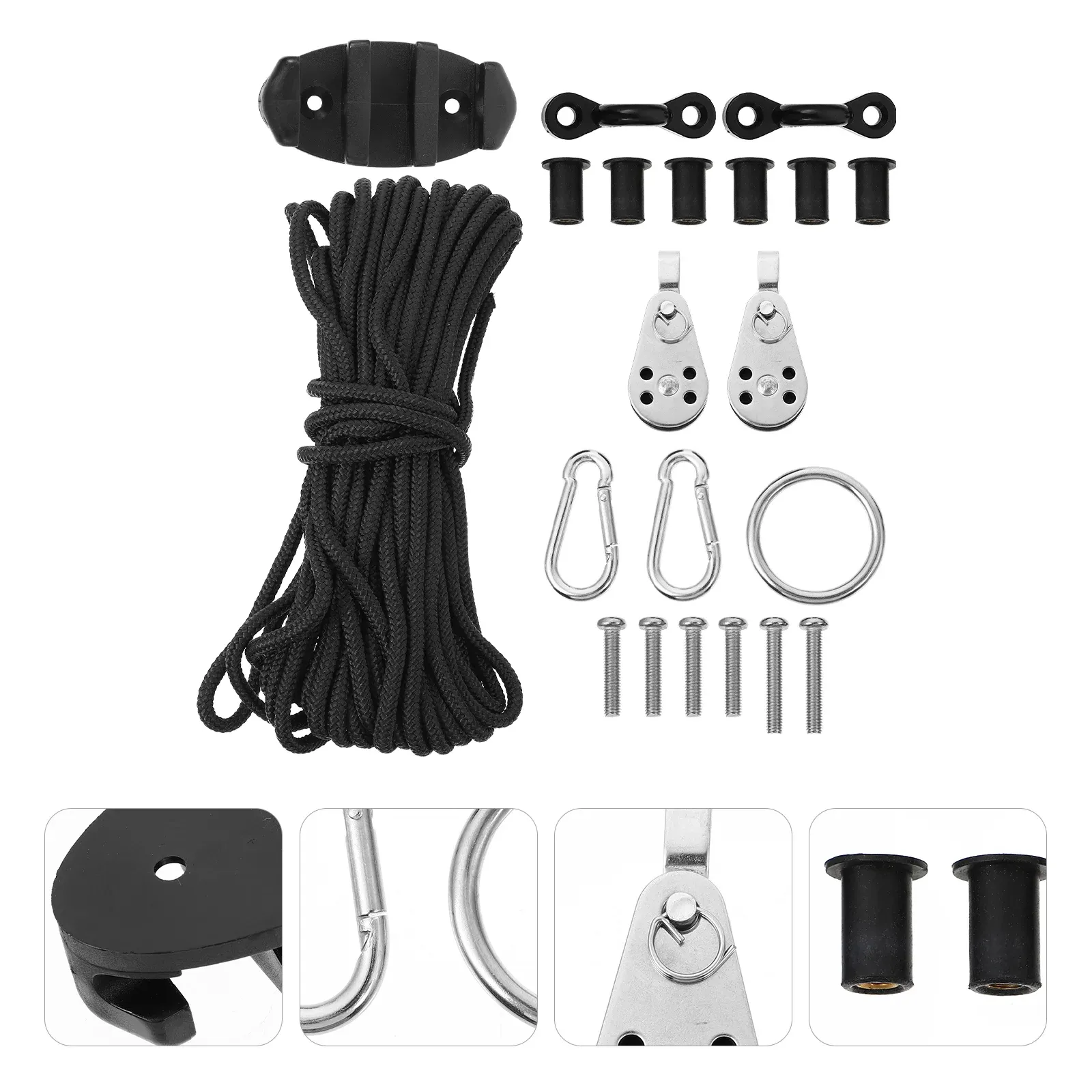 Tillbehör Kajak Kit Bind Ned Supply Anchor Accessories Fishing Canoe Trolley Deck Loop Cleat