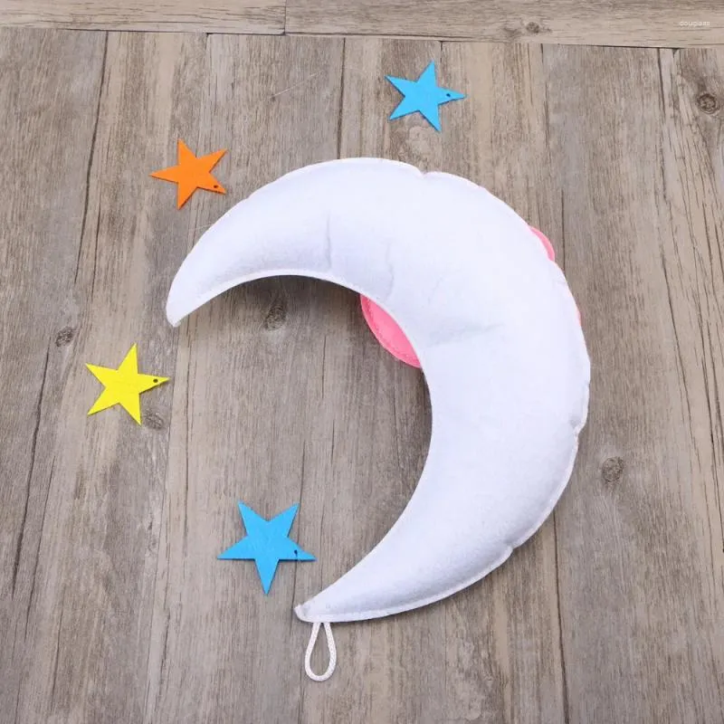 Adesivi a parete nuvole Decorazioni sospese a sospensione Ornamenti per la luna per baby shower ry room (stelle multicolore della nuvola bianca)