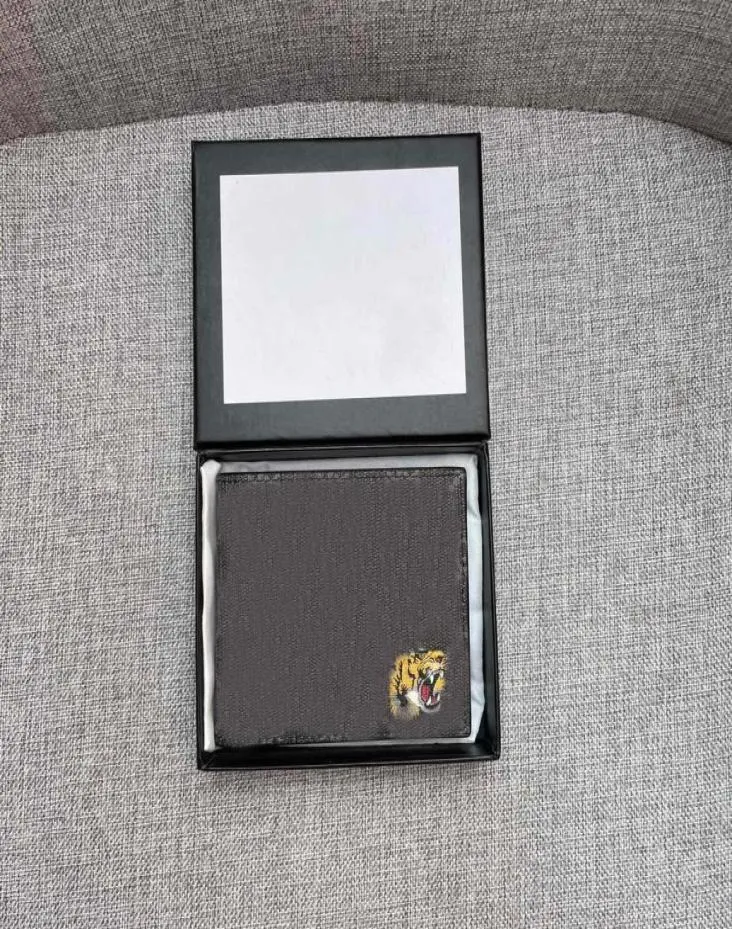 2021 klassisches Vintage -Druckmuster Kurzes Brieftasche niedliche Biene Tiger Tier Urban Leinwand Männer Handtasche 8185162