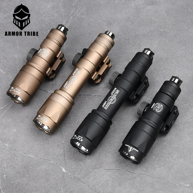 SCOPES AIRSOFT SUREFIR M300 M300A M600 M600C ficklampa Vitt ljus för Airsoft Hunting Mini Scout Light High Lumen Weapon Light Switch