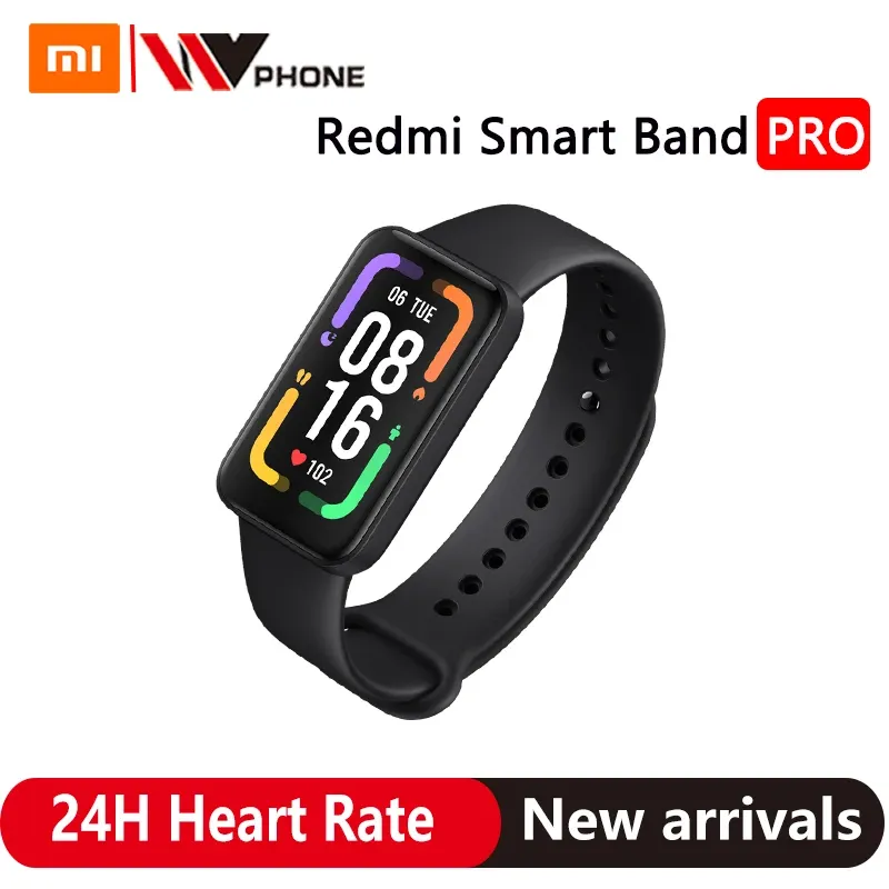 Versione globale della versione globale Redmi Smart Band Pro 1.47 '' display AMOLED completo Bluetooth 5.0 Blood Oxygen Heart Freed Tracking del sonno