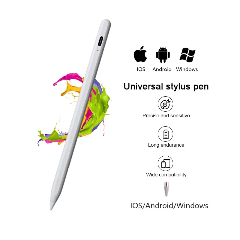 Caneta universal caneta caneta para maçã 1 2 ipad android/ios/windows huawei xiaomi redmi samsung iphone lenovo tablet caneta inteligente