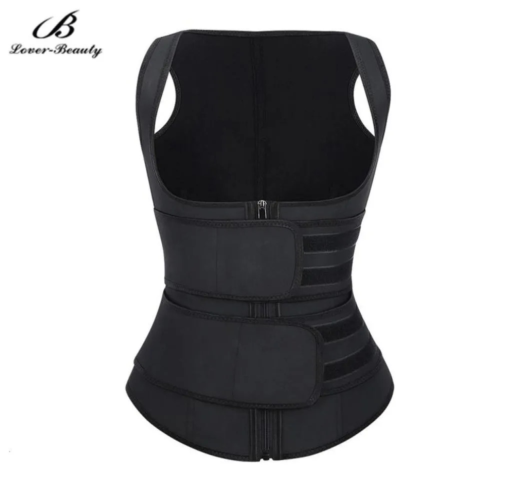 Lover Beauty Plus Size Latex Trainer Cincher 9 Steel Boned Double Control Tummy SlimTrimmer Corset Women Body Shaper Fajas BeltsT16291155