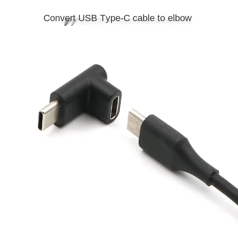 2024 Type-C 남성에서 여성 어댑터 USB31 m/f 직각 90도 USB 충전 확장 케이블 어댑터 데이터 동기화 오디오 및 비디오 전송 유형 C 확장 케이블