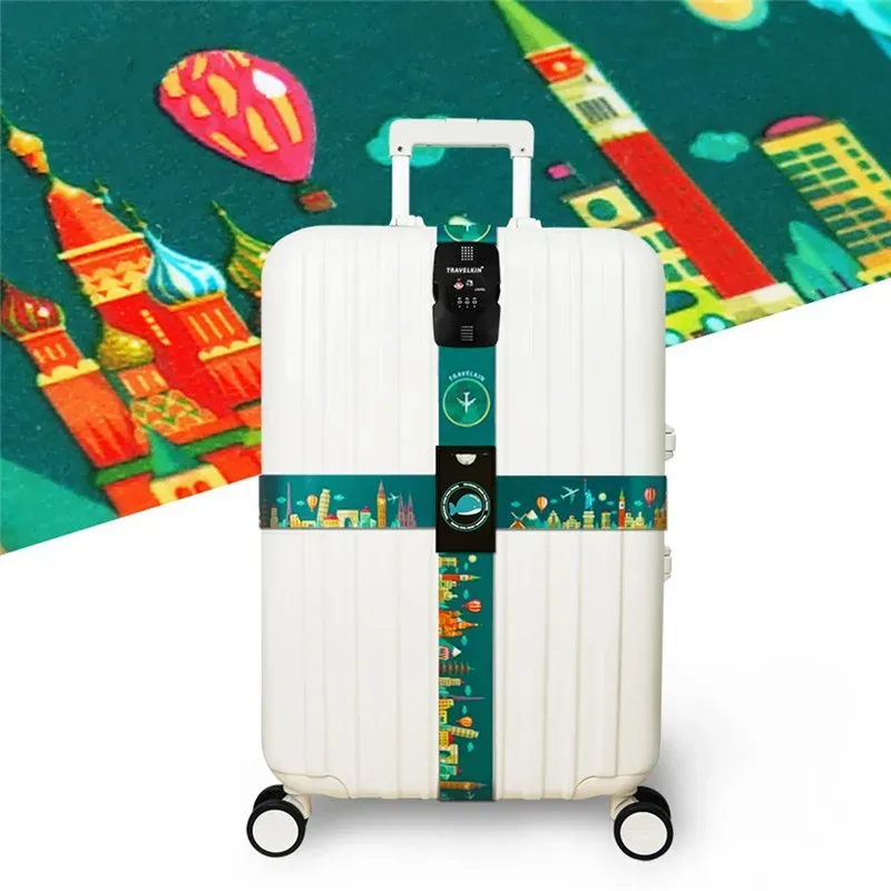 Tillbehör varumärke bagage tvärbälte justerbart rese resväska band bagage resväska rep remmar rese tillbehör hög kvalit vijea