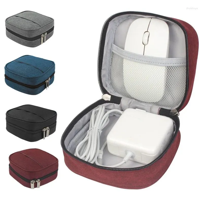 Storage Bags Travel Digital Bag Square Adapter Power Data Cable Headphone Mouse Waterproof Organizer Case Home Accessories