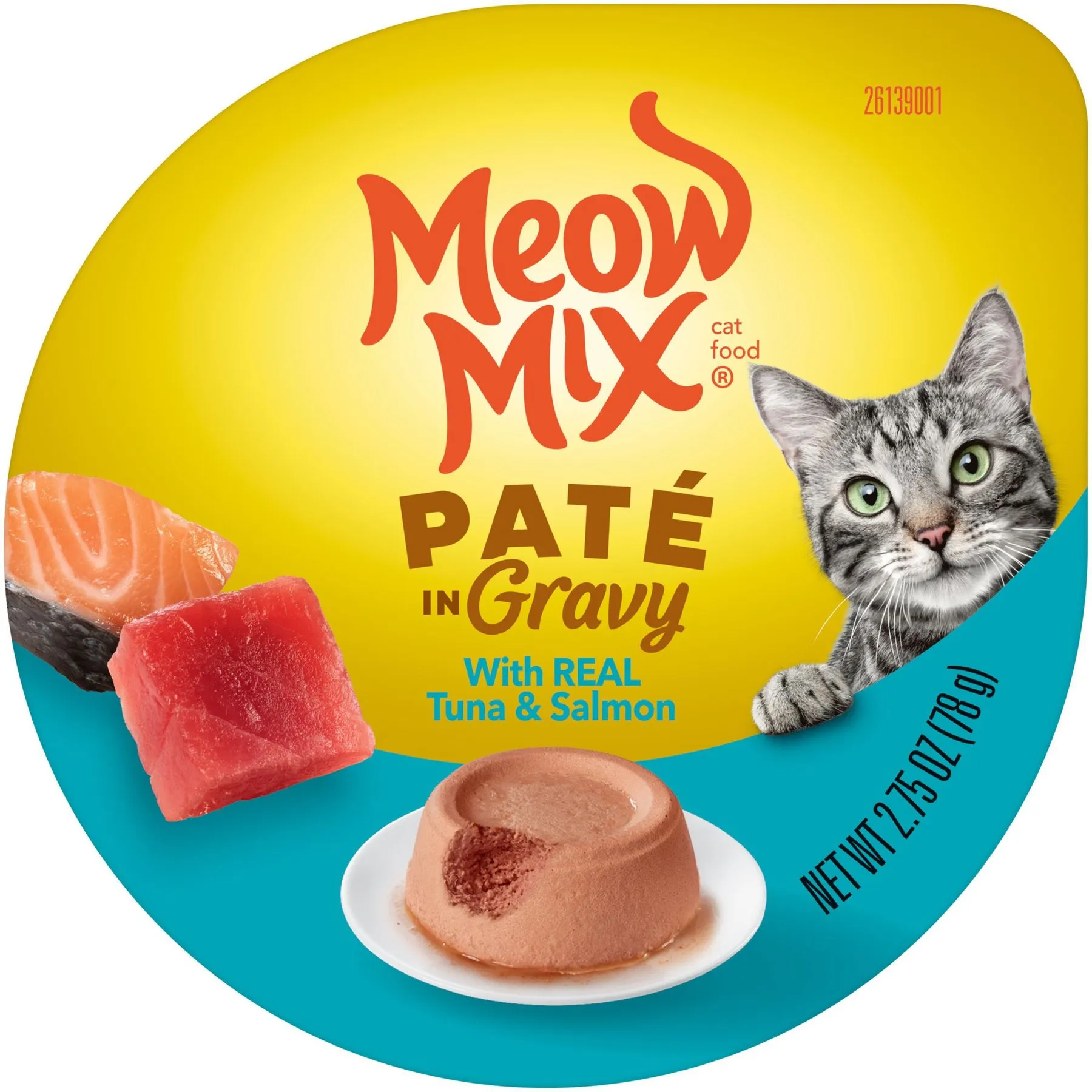 Meow Mix Pate In Gravy: Real Tuna Salmon Wet Cat Food Cups