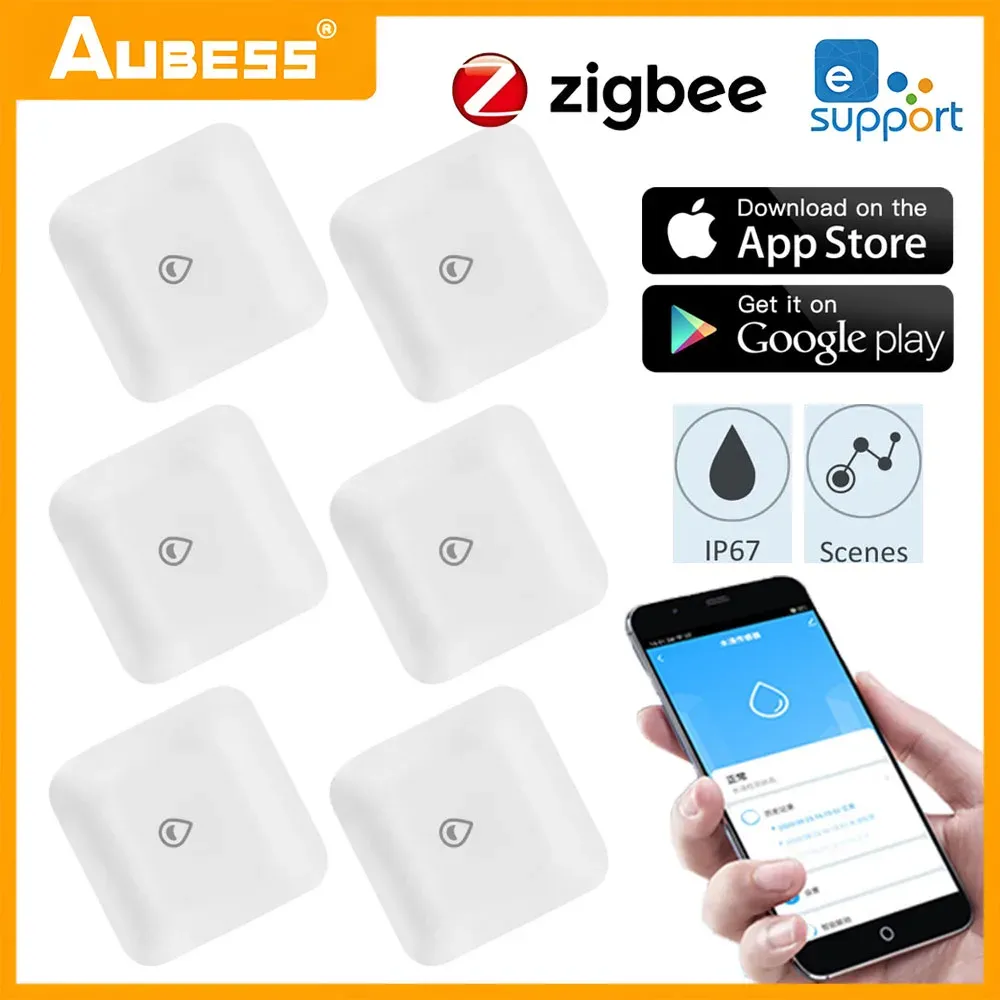 Controllo Ewelink Zigbee Smart Home Water Perdite Sensore Wireless Detectoring Detection Retection Livel Arert Livello Acqua America