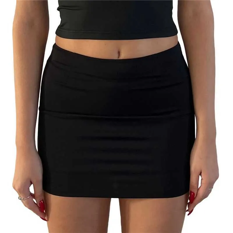 Skirts Xingqing y2k Mini Skirts for Women Summer Solid Color Low Waist Short Mini Skirt 2000s Aesthetic Pencil Skirts Casual Strtwear Y240420