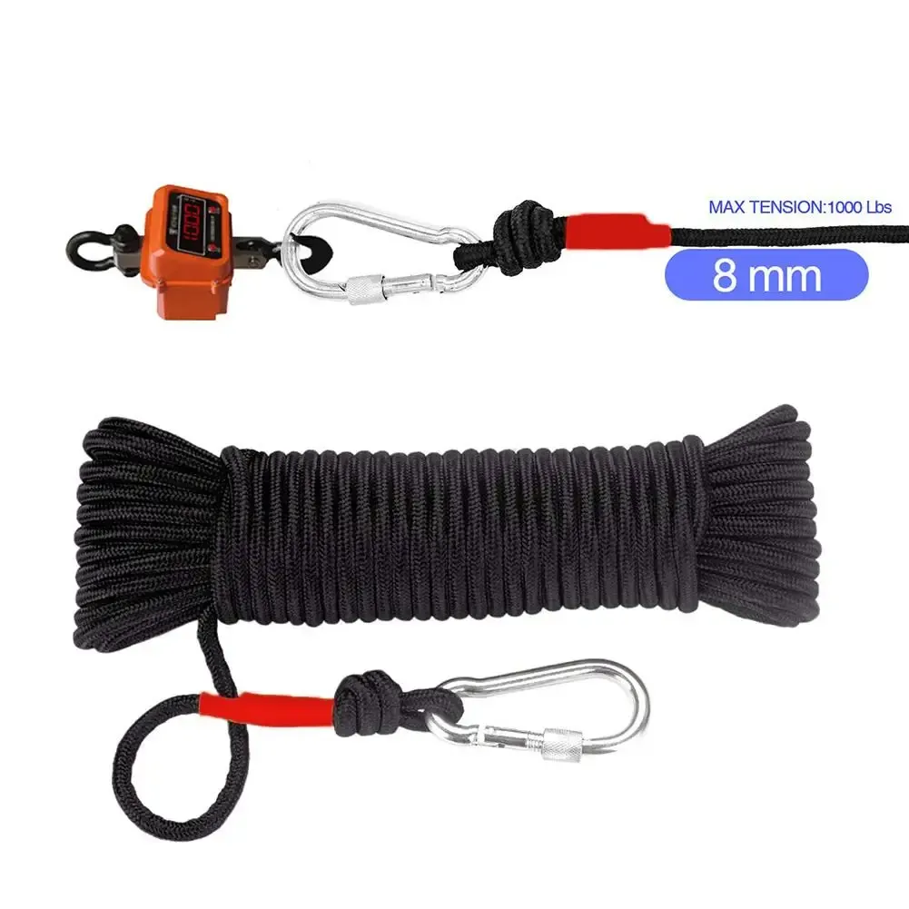 Accessori Escape Emergenza e corda di arrampicata con magneti arrampicata per la pesca in nylon di sicurezza di salvataggio della corda lunghezza 20 m diametro 8 mm