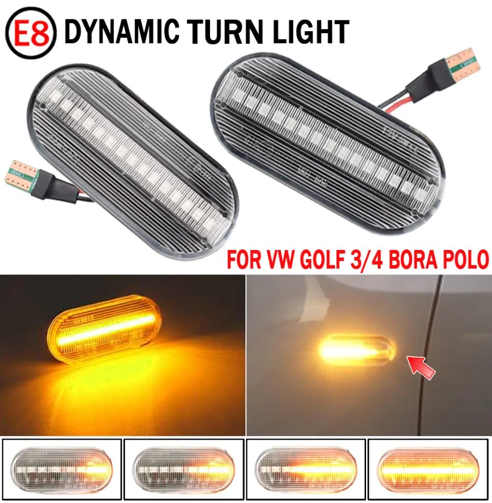 Per per VW Bora Golf 3 4 Passat 3bg Polo Seat Ibiza Leon Skoda Blinker Light Car Segnale Dynamic Side Signal Light6575666