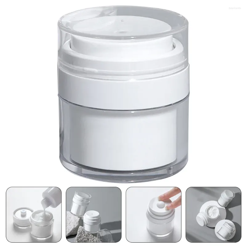 Storage Bottles Lotion Press Bottle Plastic Containers Jar Cream Portable Convenient Travel Skincare