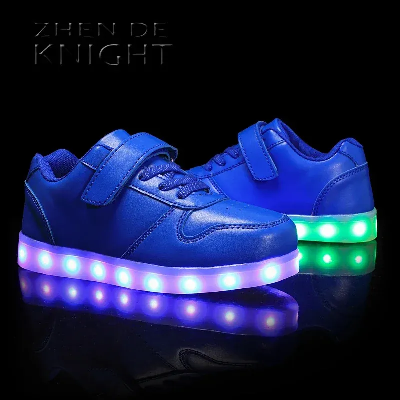 Rozmiar 2537 dziewcząt USB Charger Schoenen Kids Chaussure Enfant Luminous świecą