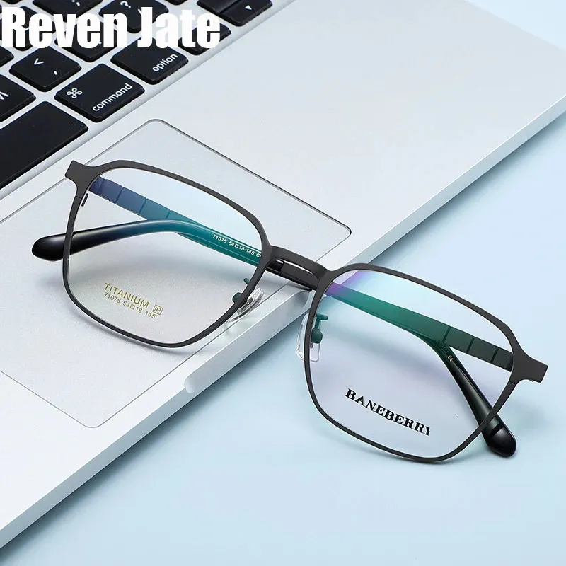 Revent Jate 71075光学眼鏡純粋なフレーム処方眼鏡rx男性または女性メガネの男性のアイウェア240418