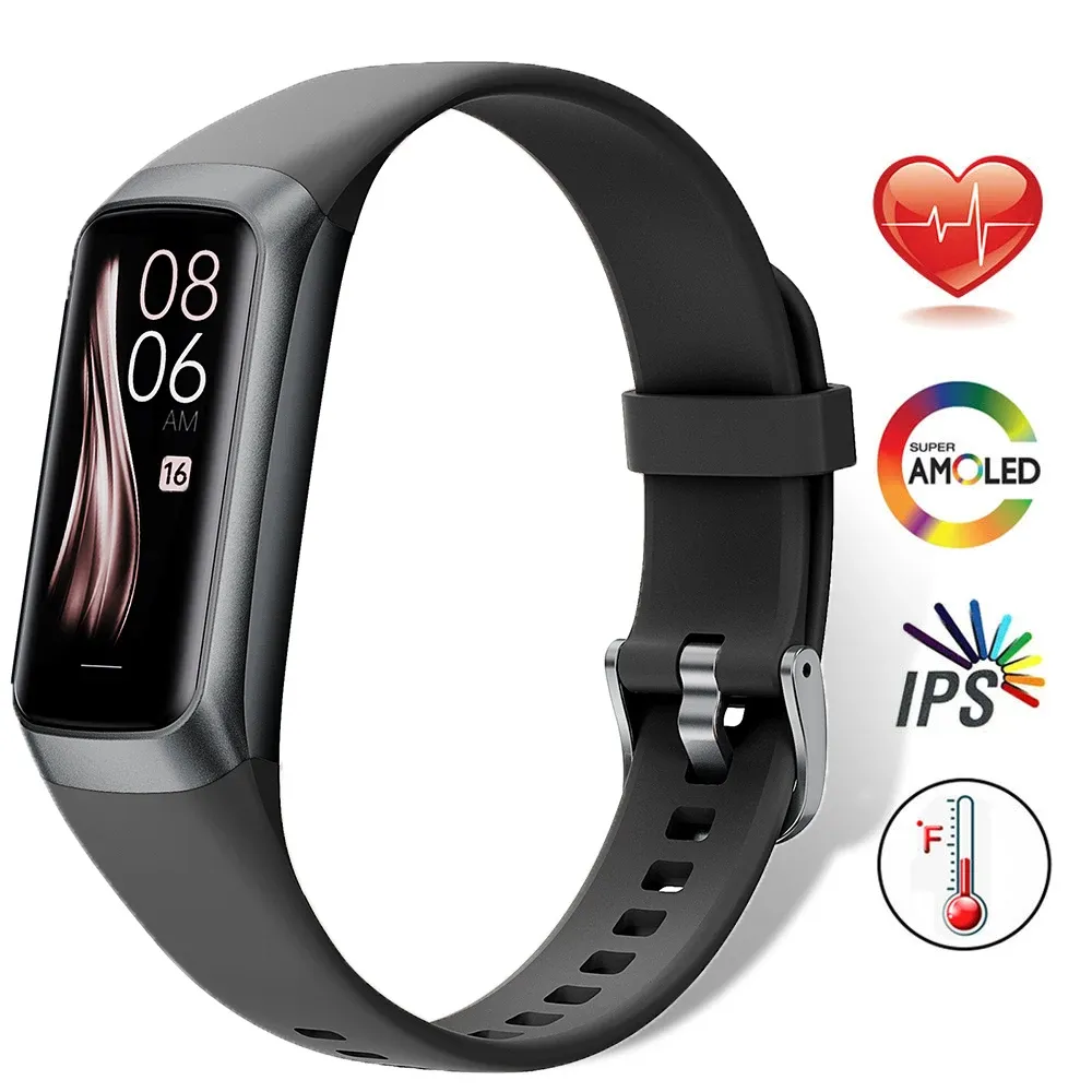 Wristbands For Xiaomi Phone Smart Bracelet AMOLED Screen Blood Oxygen Fitness Tracker 3ATM Waterproof Sport Smart Band 7 for Android IOS