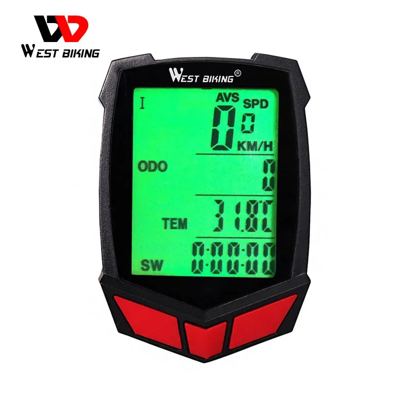 Computers West Biking Wireless Bike Computer 20 Functions Speedometer Odometer Cycling Wired Wireless+ Mtb Bike Stopwatch Bicycle Computer