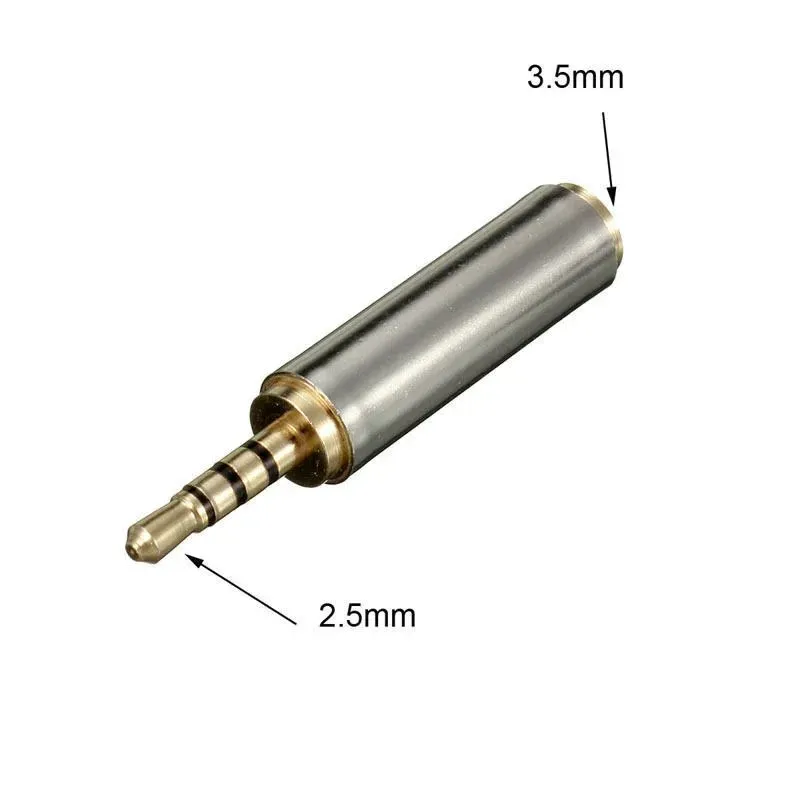 3.5mmから2.5mm / 2.5 mmから3.5 mmアダプターコンバーターステレオオーディオヘッドフォンジャック高品質の卸売